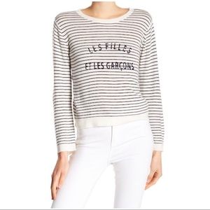 Joie Verbina Stripe Pullover Crewneck Sweater New